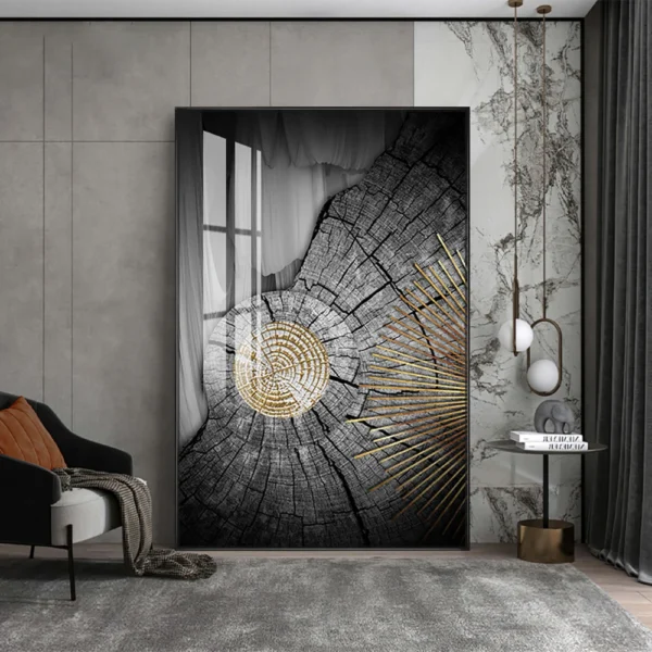 Abstract Annual Ring Decoration Mural Light Luxury Minimalist Style Poster BedRoom Wall Art Canvas Painting Home Decor Aesthetic - Image 3