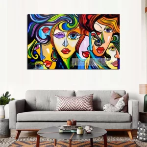 Abstract Big Eyes Colorful Girl DIY 5D Diamond Painting Full Round Mosaic Diamond Embroidery Picture Rhinestone Home Decor Gift