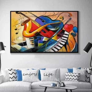 Abstract Music Guitar Diamond Painting The Wall Art Cross Stitch Kits Diamond Mosaic Cuadros Embroidery Pictures for Living Room