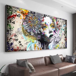 DIY Diamond Painting 5D Flowers Full Drill Square Love Painting Abstract Colorful Heart Flowers For Living Room Home Decoration