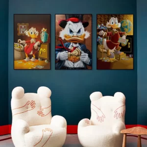 Disney Classic Character Canvas Decorative Painting Donald Duck Cartoon Movie Star Art Poster Modern Home Wall Decoration Mural