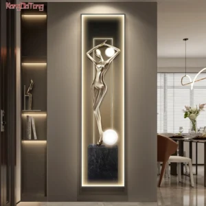 Modern Abstract Figure Glow Interior Painting LED Wall Light for Hanging Living Room Dining Room Kitchen Home Decoration