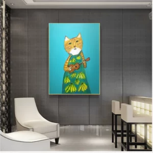 Wall Art Pictures For Living Room Kid’s Bedroom Nursery Cuadros Home Decor Cartoon Cat Posters And Prints Canvas Oil Painting