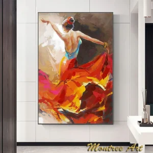 Hand Painted ballet Oil Paintings Handmade Figure Oil Paintings Canvas Wall Art Decoration Modern Picture wall girl Painting